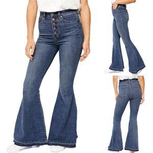 Free People Blue Flare Jeans
